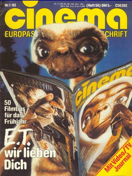 CINEMA (De) magazine side cover Issue 56 January 1983