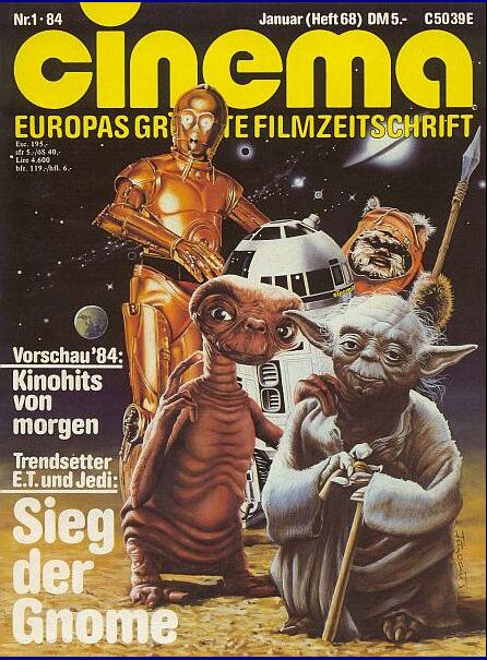 CINEMA (De) magazine side cover Issue 68 January 1984