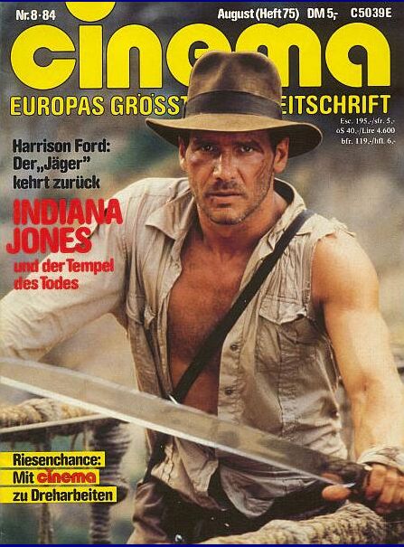 CINEMA (De) magazine side cover Issue 75 August 1984