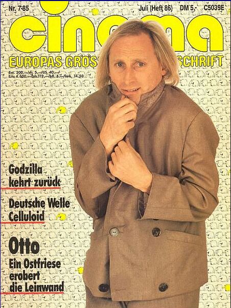CINEMA (De) magazine side cover Issue 86 July 1985