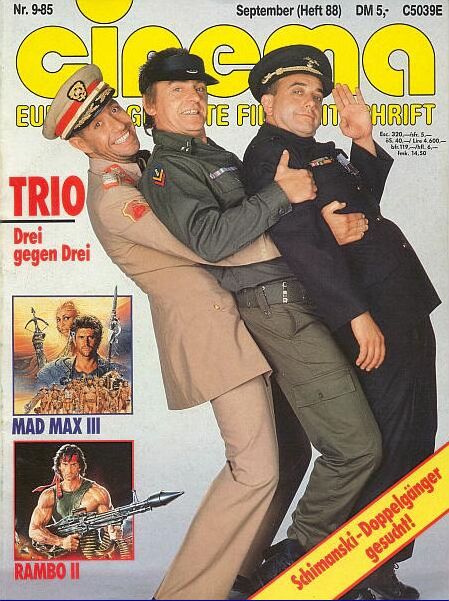 CINEMA (De) magazine side cover Issue 88 September 1985