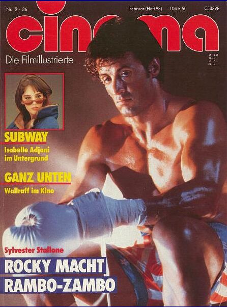 CINEMA (De) magazine side cover Issue 93 February 1986