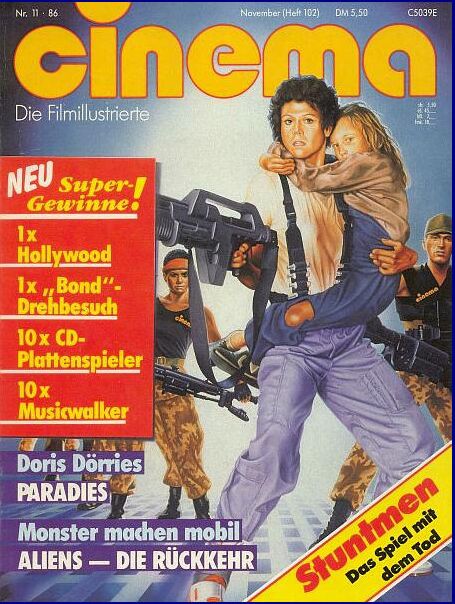 CINEMA (De) magazine side cover Issue 102 November 1986