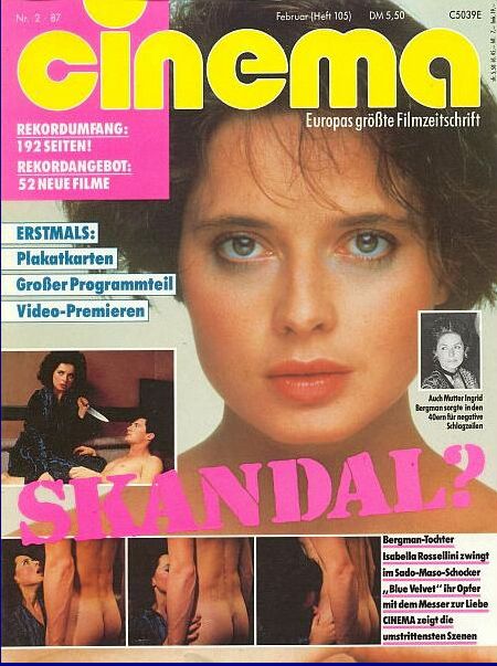 CINEMA (De) magazine side cover Issue 105 February 1987