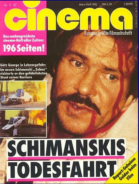 CINEMA (De) magazine side cover Issue 106 March 1987