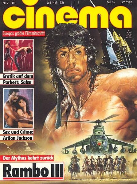 CINEMA (De) magazine side cover Issue 122 July 1988
