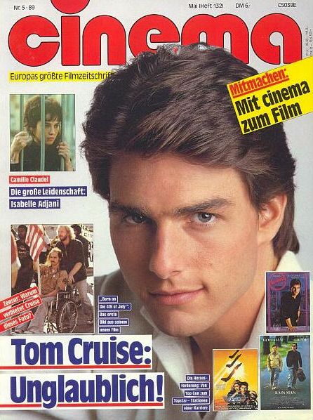 CINEMA (De) magazine side cover Issue 132 May 1989