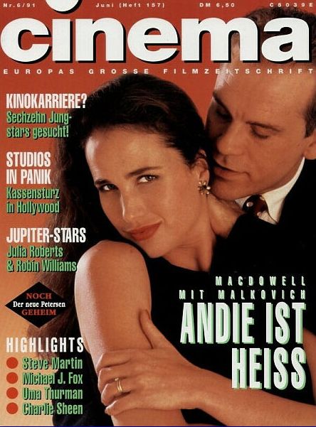 CINEMA (De) magazine side cover Issue 157 June 1991