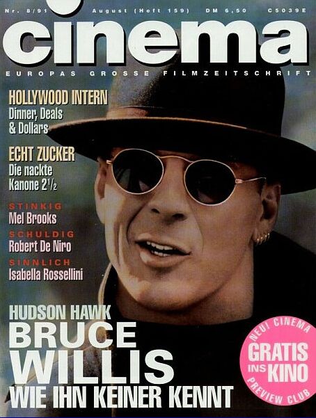 CINEMA (De) magazine side cover Issue 159 August 1991