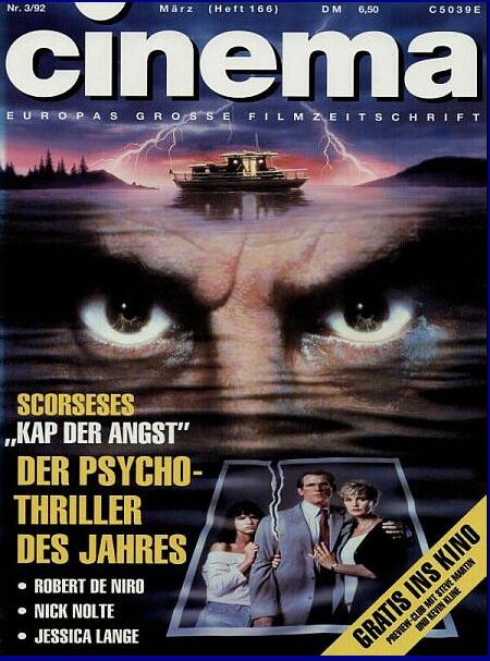 CINEMA (De) magazine side cover Issue 166 March 1992