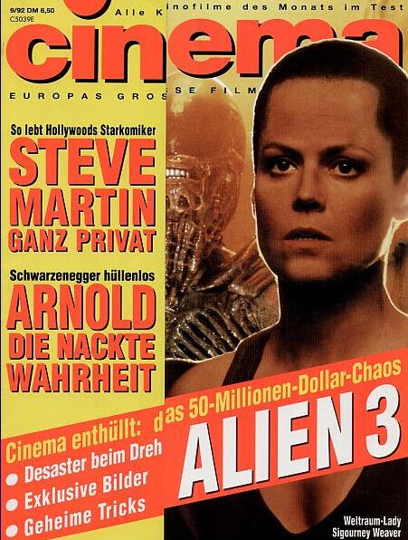 CINEMA (De) magazine side cover Issue 172 September 1992