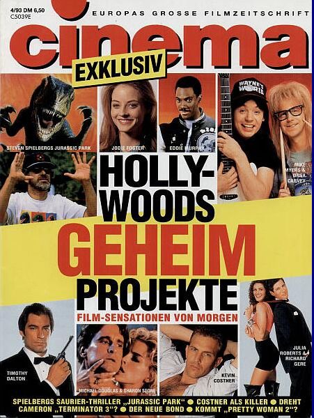 CINEMA (De) magazine side cover Issue 179 April 1993