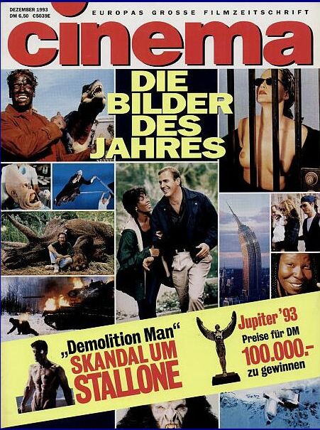 CINEMA (De) magazine side cover Issue 187 December 1993
