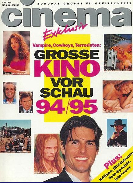 CINEMA (De) magazine side cover Issue 193 June 1994