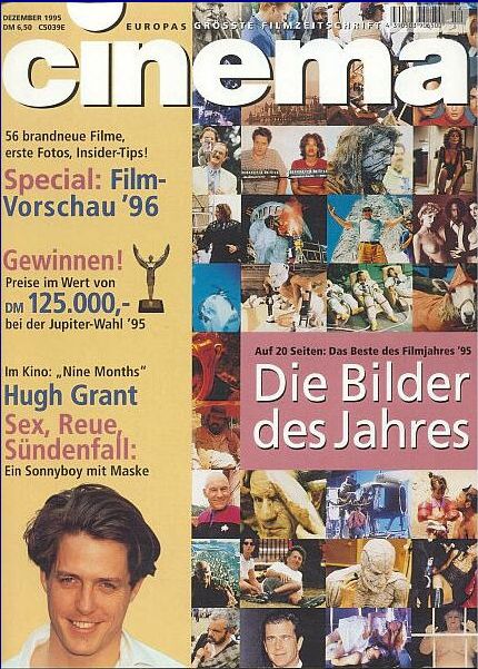 CINEMA (De) magazine side cover Issue 211 December 1995