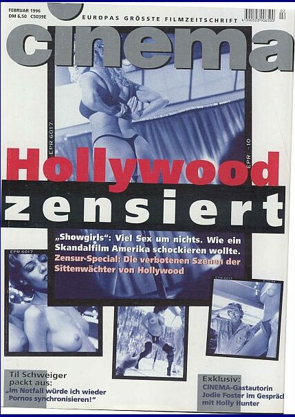 CINEMA (De) magazine side cover Issue 213 February 1996