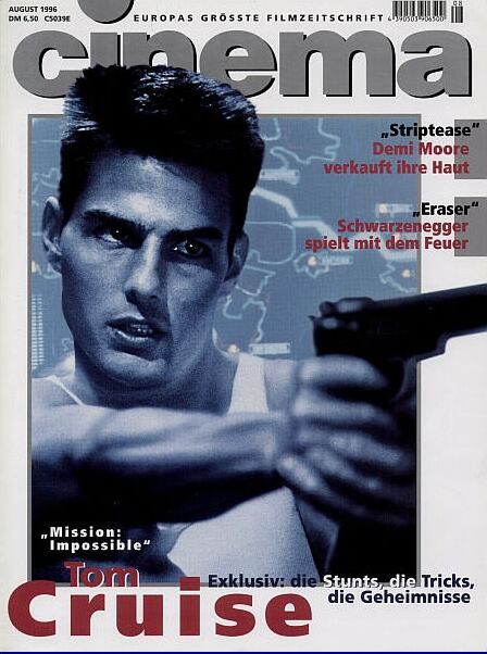 CINEMA (De) magazine side cover Issue 219 August 1996