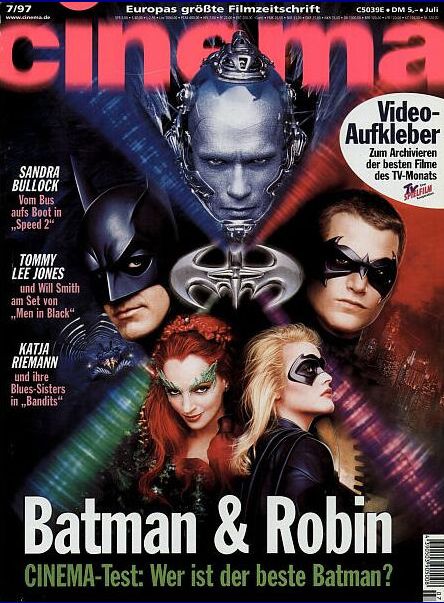 CINEMA (De) magazine side cover Issue 230 July 1997