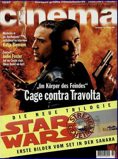 CINEMA (De) magazine side cover Issue 233 October 1997