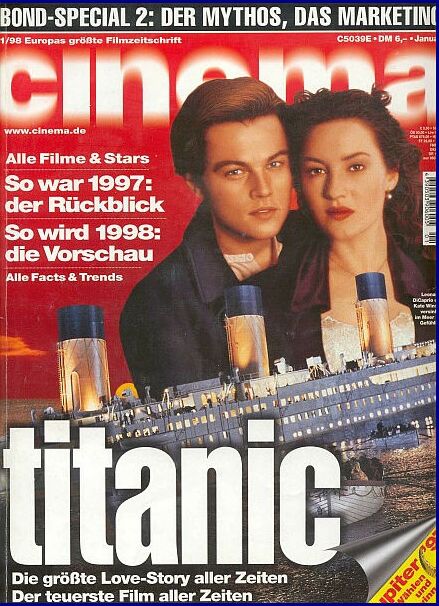 CINEMA (De) magazine side cover Issue 236 January 1998