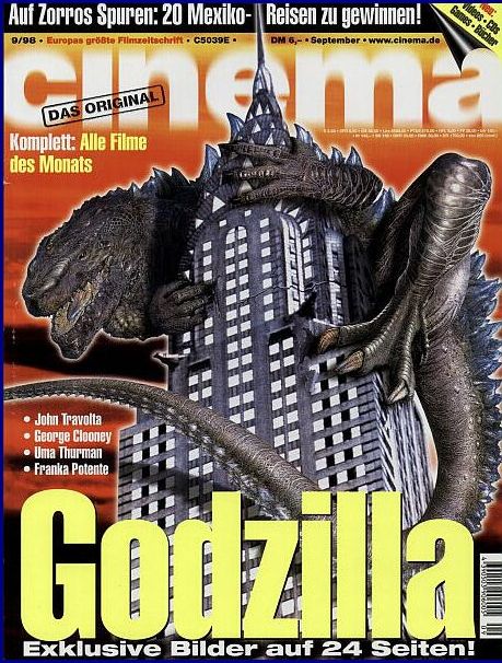 CINEMA (De) magazine side cover Issue 244 September 1998