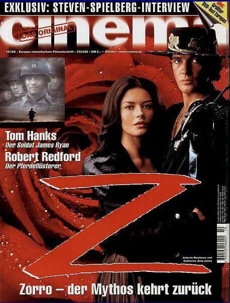 CINEMA (De) magazine side cover Issue 245 October 1998