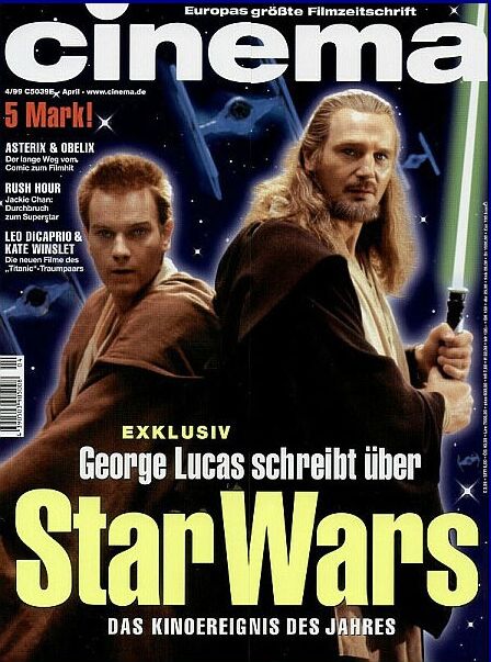 CINEMA (De) magazine side cover Issue 251 April 1999
