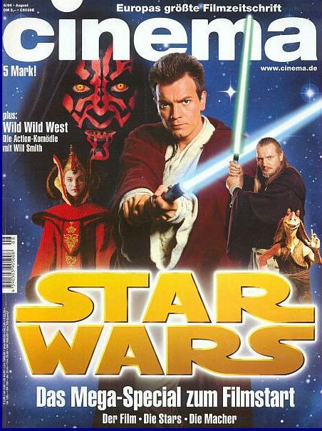CINEMA (De) magazine side cover Issue 255 August 1999