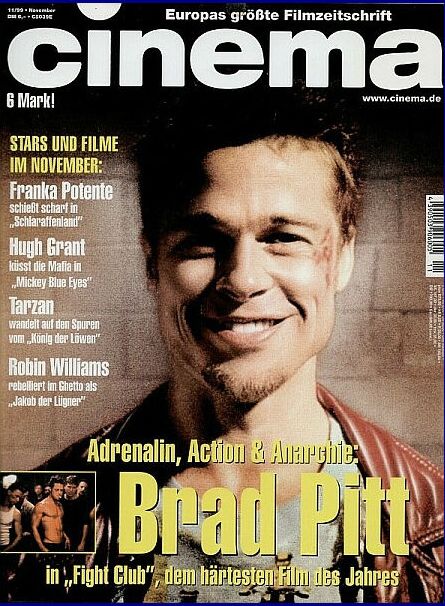 CINEMA (De) magazine side cover Issue 258 November 1999