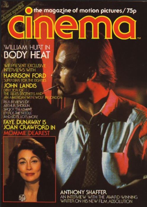 CINEMA (80s UK) magazine side cover Winter 1981