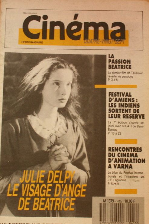 CINEMA HEBDOMADAIRE magazine side cover Issue 415 11 November 1987