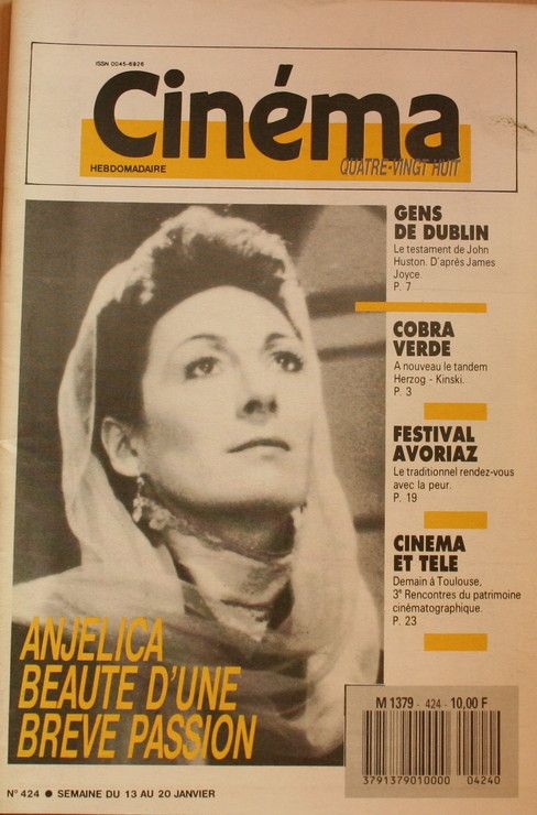 CINEMA HEBDOMADAIRE magazine side cover Issue 424 13 January 1988