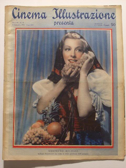 CINEMA ILLUSTRAZIONE magazine side cover Issue 39 26 September 1934