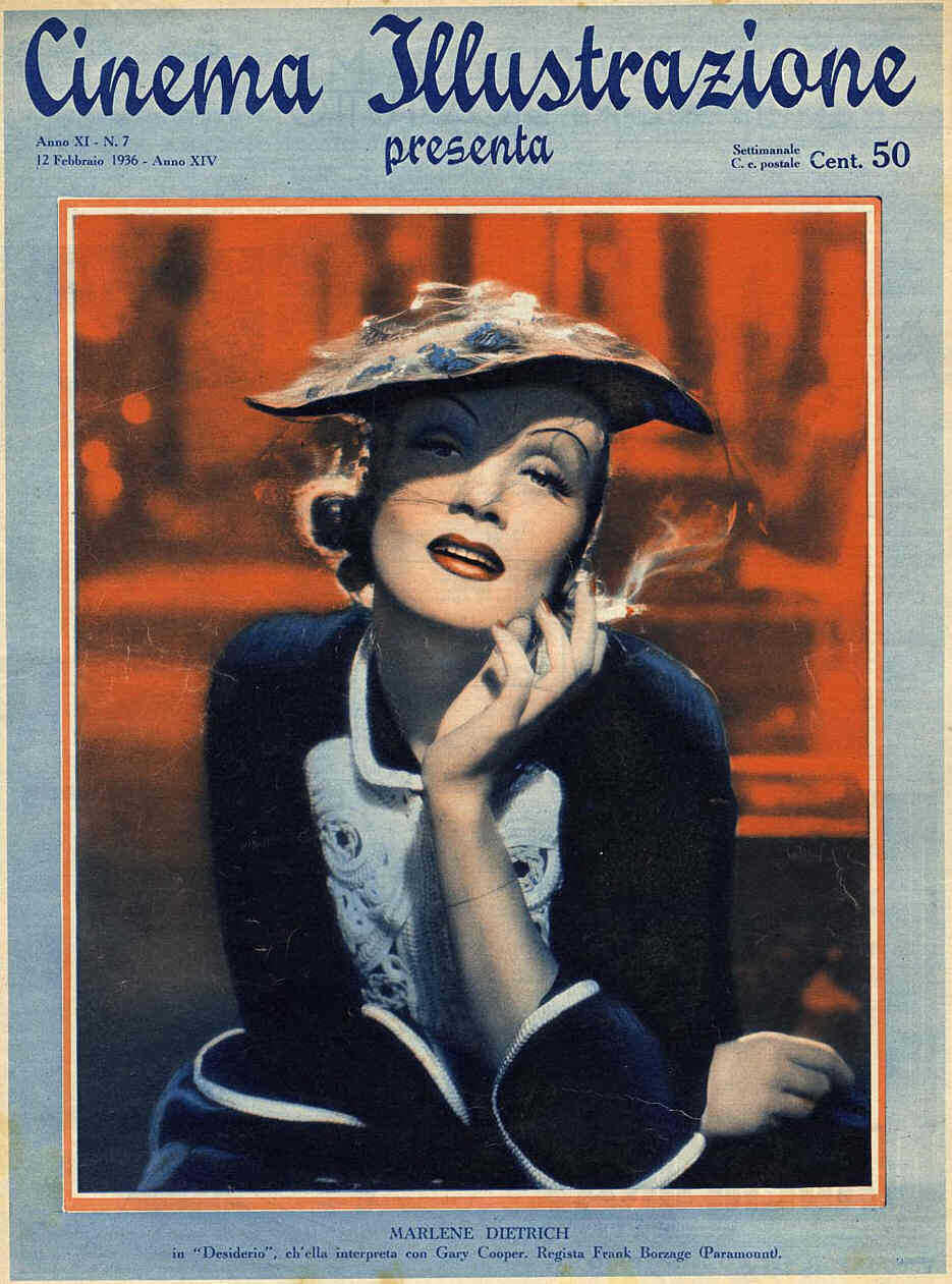 CINEMA ILLUSTRAZIONE magazine side cover 12 February 1936
