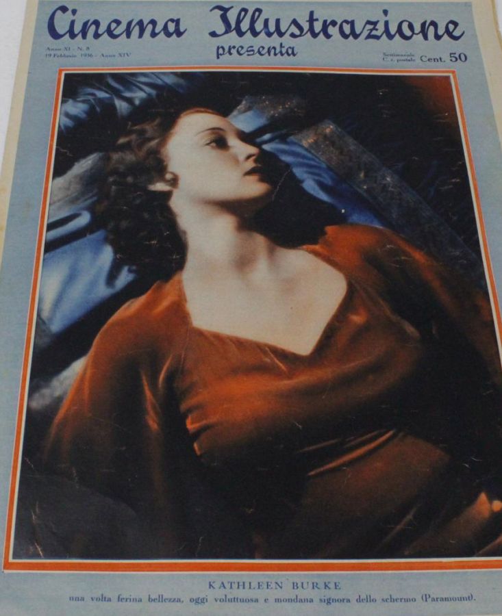 CINEMA ILLUSTRAZIONE magazine side cover 19 February 1936