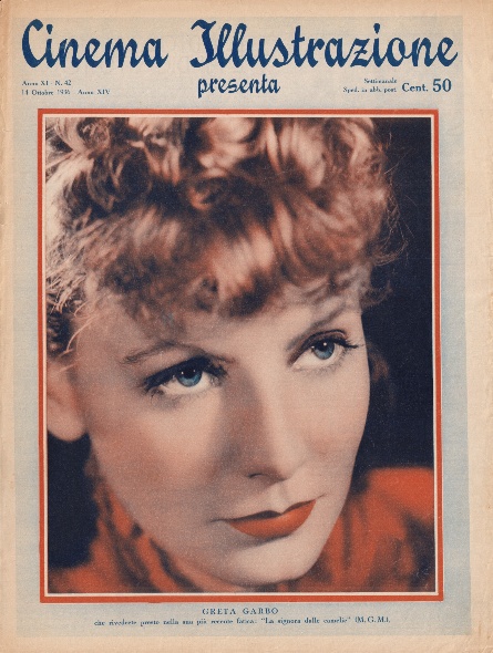 CINEMA ILLUSTRAZIONE magazine side cover 14 October 1936