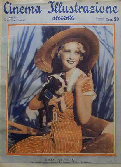 CINEMA ILLUSTRAZIONE magazine side cover Issue 33 16 August 1933