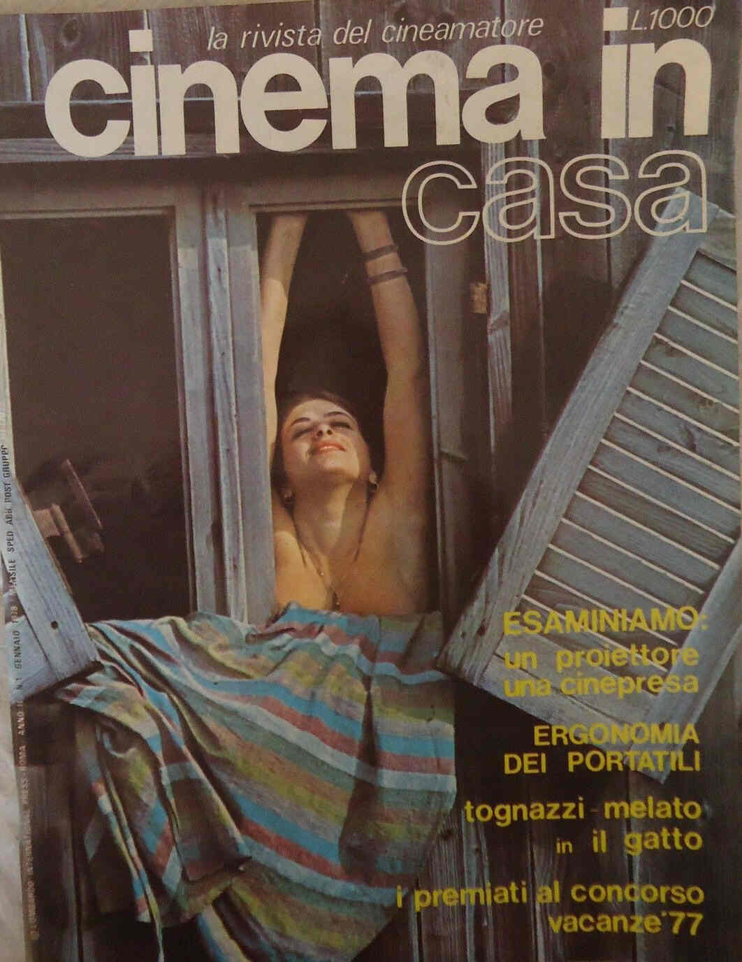 CINEMA IN CASA magazine side cover January 1978