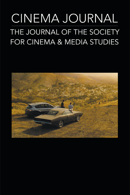 CINEMA JOURNAL magazine side cover Issue 209 Vol 53 #1 2013
