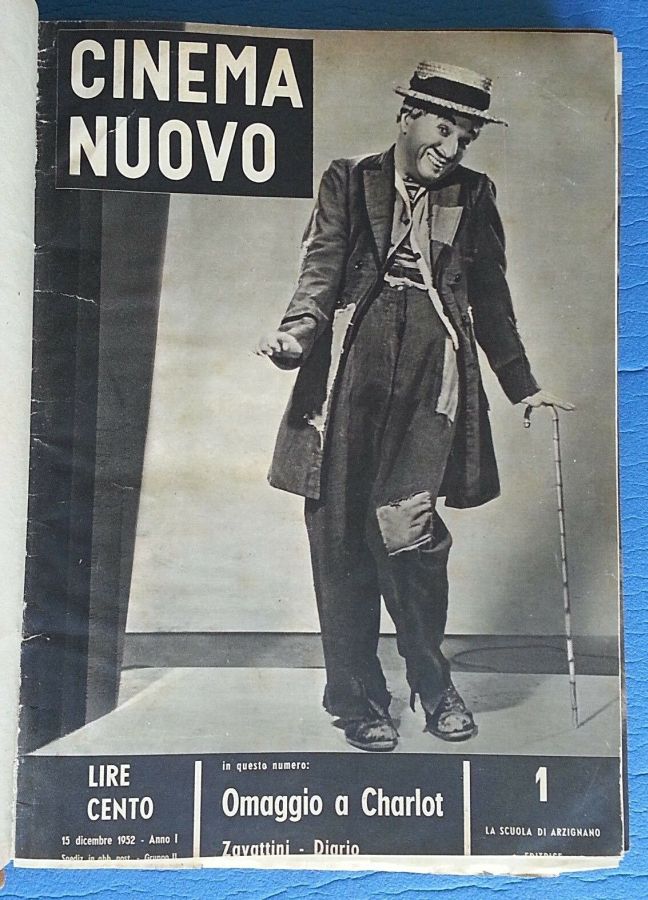 CINEMA NUOVO magazine side cover Issue 1 December 1952