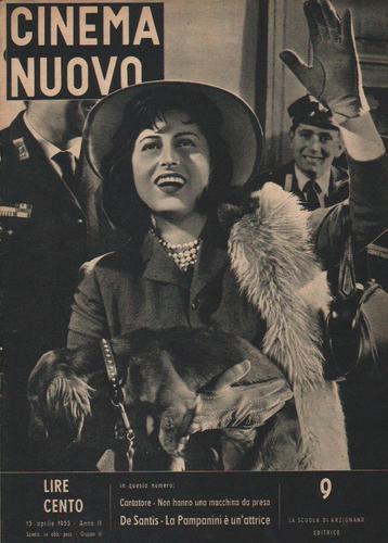 CINEMA NUOVO magazine side cover Issue 9 April 1953