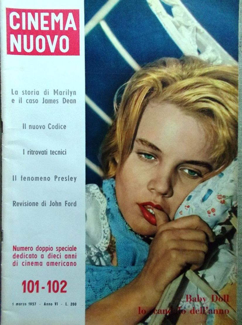 CINEMA NUOVO magazine side cover Issue 101/102 March 1957