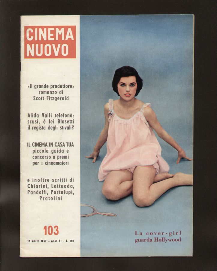 CINEMA NUOVO magazine side cover Issue 103 March 1957