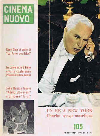 CINEMA NUOVO magazine side cover Issue 105 April 1957