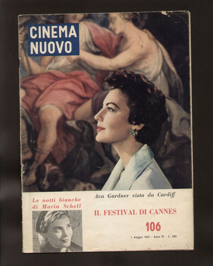 CINEMA NUOVO magazine side cover Issue 106 May 1957