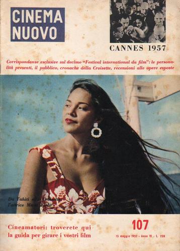 CINEMA NUOVO magazine side cover Issue 107 May 1957
