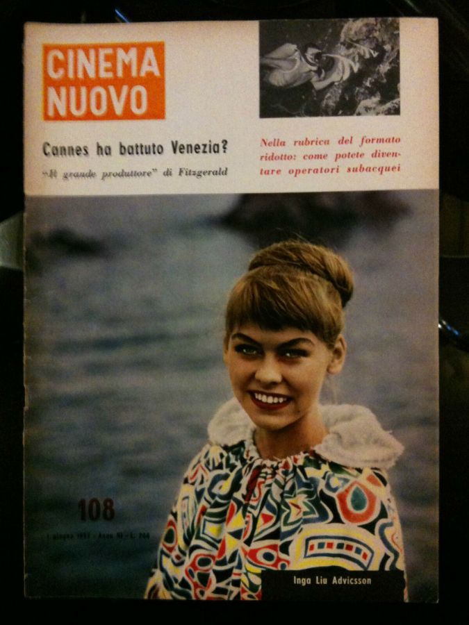 CINEMA NUOVO magazine side cover Issue 108 June 1957