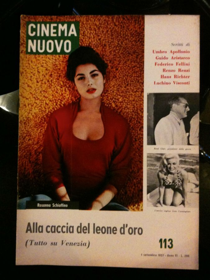 CINEMA NUOVO magazine side cover Issue 113 September 1957