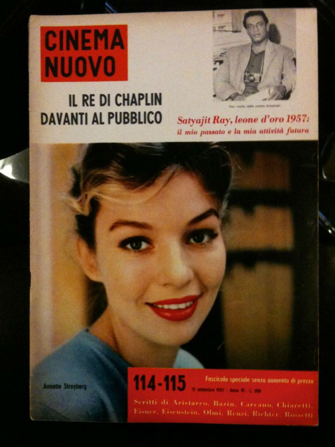 CINEMA NUOVO magazine side cover Issue 114/115 September 1957
