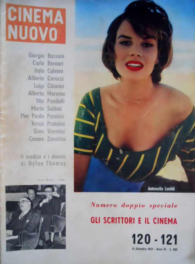 CINEMA NUOVO magazine side cover Issue 120/121 December 1957